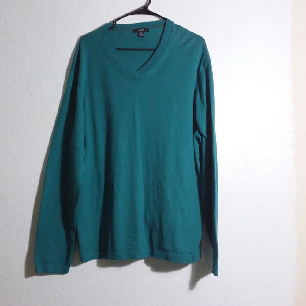Sea Green XL Mens Sweater 100% Pima Cotton